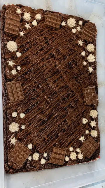 Customised nutella brownie slab